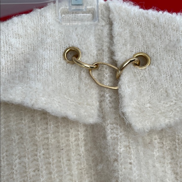 Wild Fable Winter White Sweater Skirt with gold-tone detail - Size XL 17” waist - Picture 3 of 6
